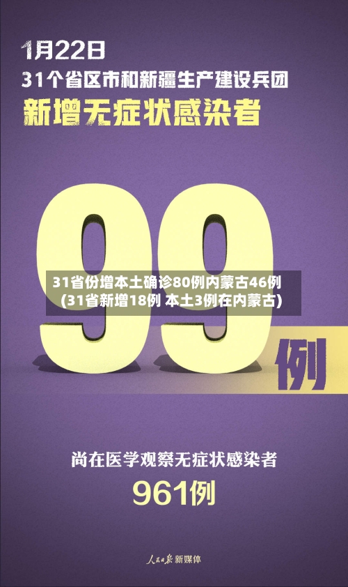 31省份增本土确诊80例内蒙古46例(31省新增18例 本土3例在内蒙古)