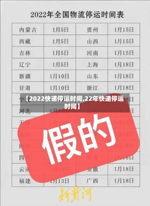 【2022快递停运时间,22年快递停运时间】