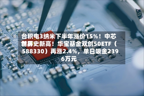 台积电3纳米下半年涨价15%！中芯世界创历史新高！华宝基金双创50ETF（588330）再涨2.4%，单日吸金2396万元