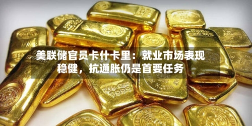美联储官员卡什卡里:就业市场表现稳健,抗通胀仍是首要任务
